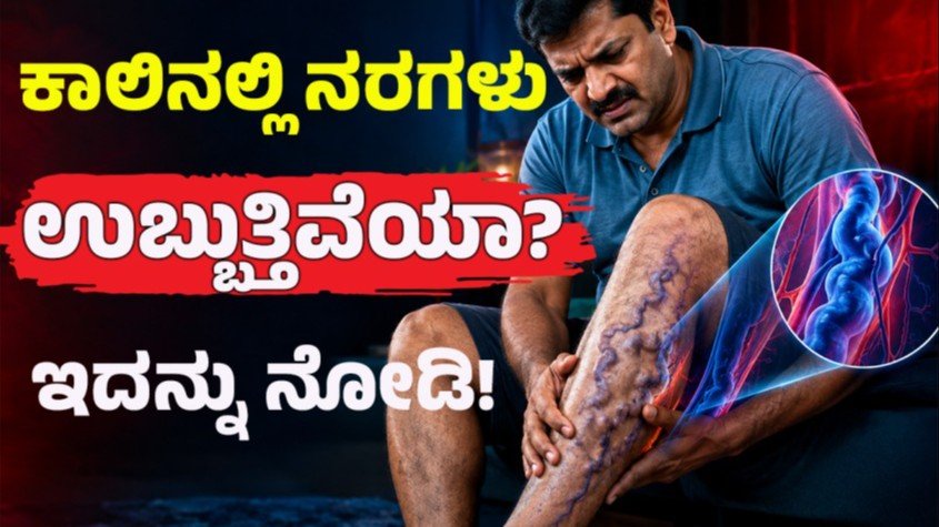 ಕಾಲಿನಲ್ಲಿ ನರಗಳು ಉಬ್ಬುತ್ತಿವೆಯಾ? ಈ 5 ಪರಿಹಾರ | Varicose Veins treatment in kannada